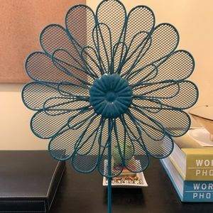 Blue Metal Earring Holder with Tray